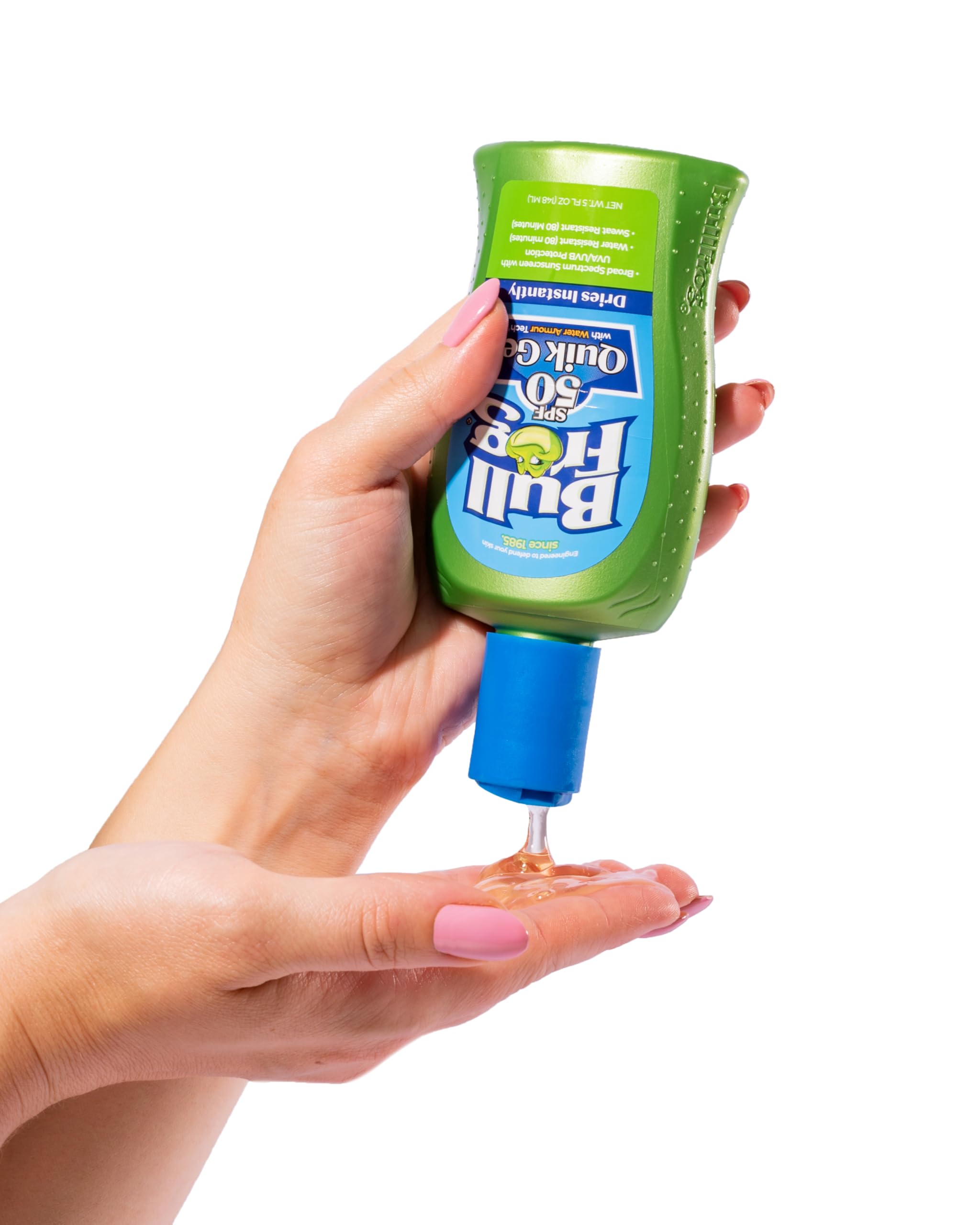 Bullfrog Quik Gel idéal pour activité sportive – résistance à la transpiration et à l'eau.