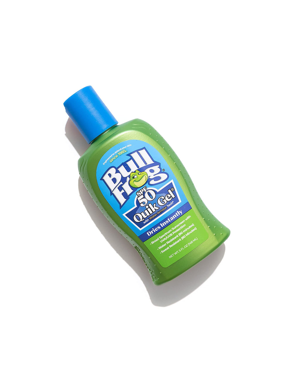 Bullfrog Quik Gel texture ultra légère – gel non gras, absorption rapide.