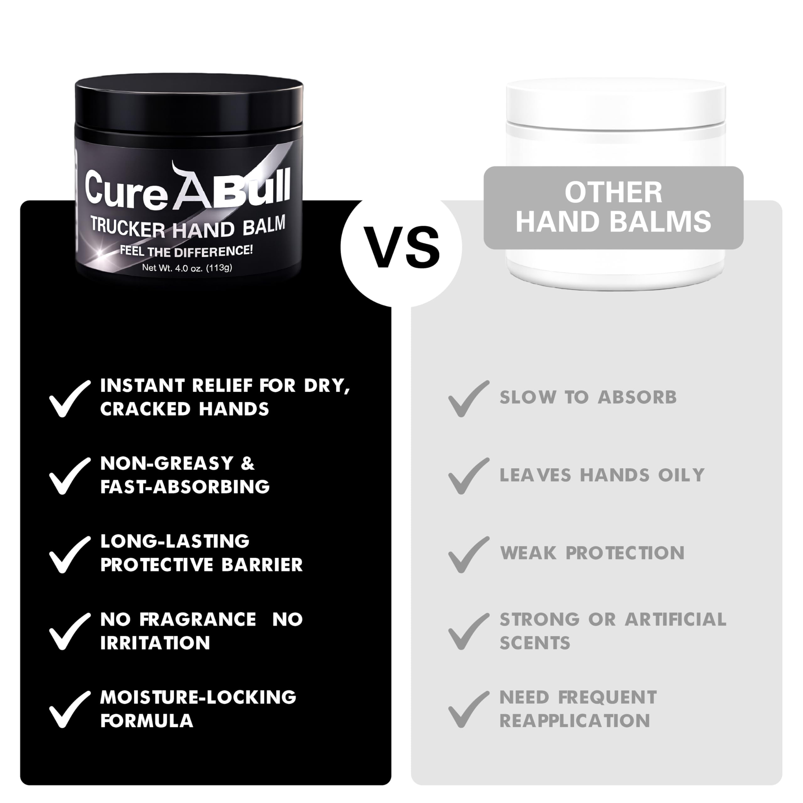 BullSnot CureABull absorption rapide baume main non gras pénètre vite