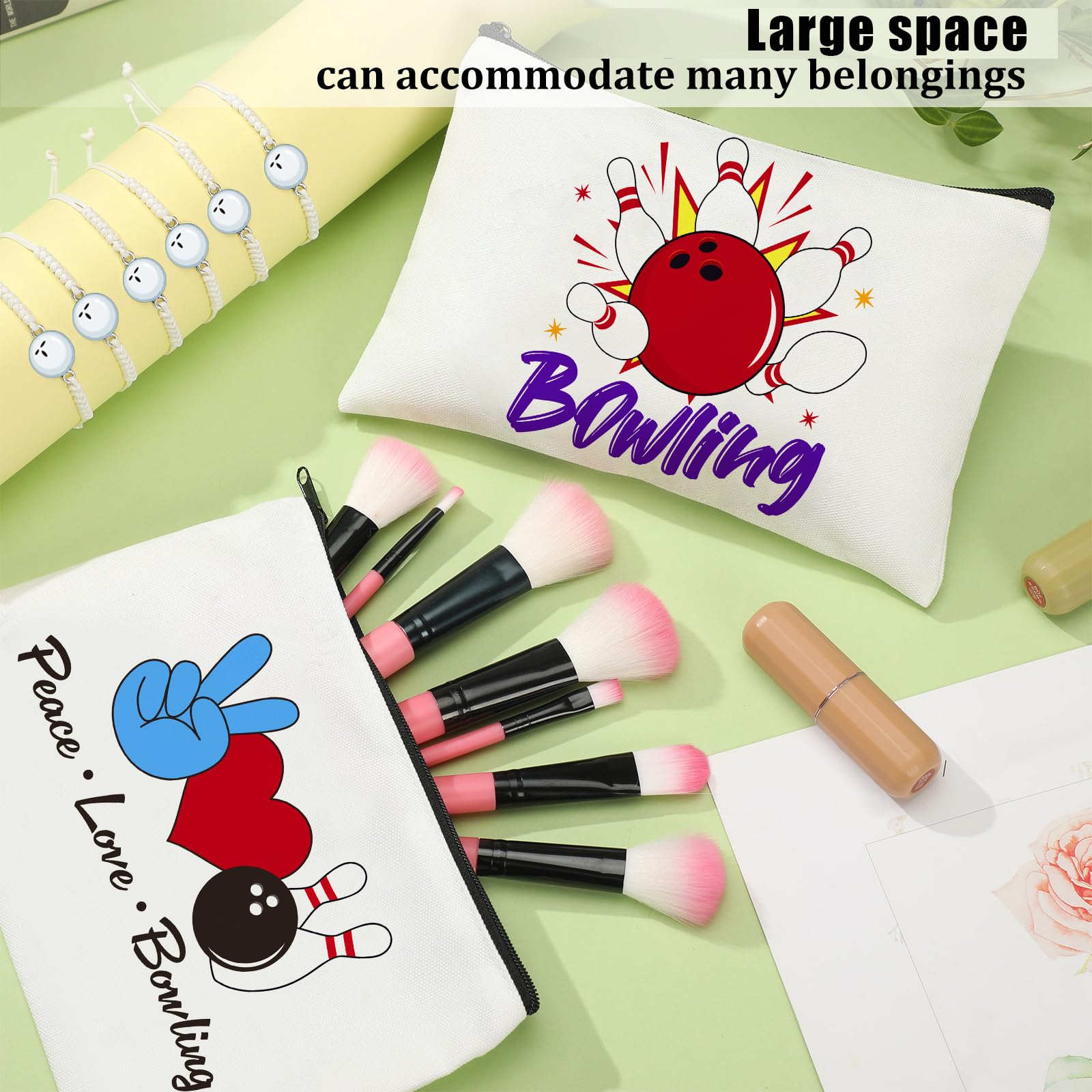 Sac maquillage Bowling Bulyoou, designs colorés et tendance pour voyage.