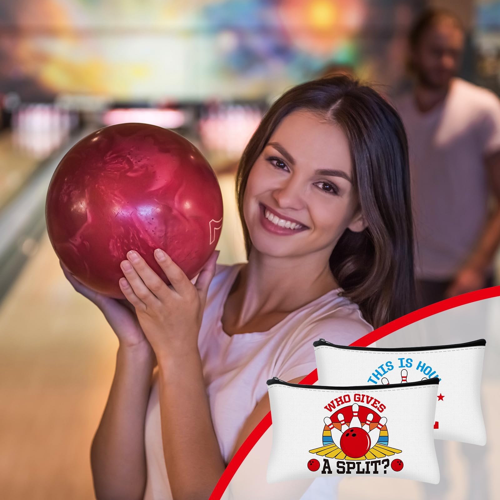 Sacs maquillage Bowling en toile durable Bulyoou, entretien facile.