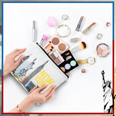 Pochette cosmétique Bulyoou au motif New York 3, toile robuste et durable