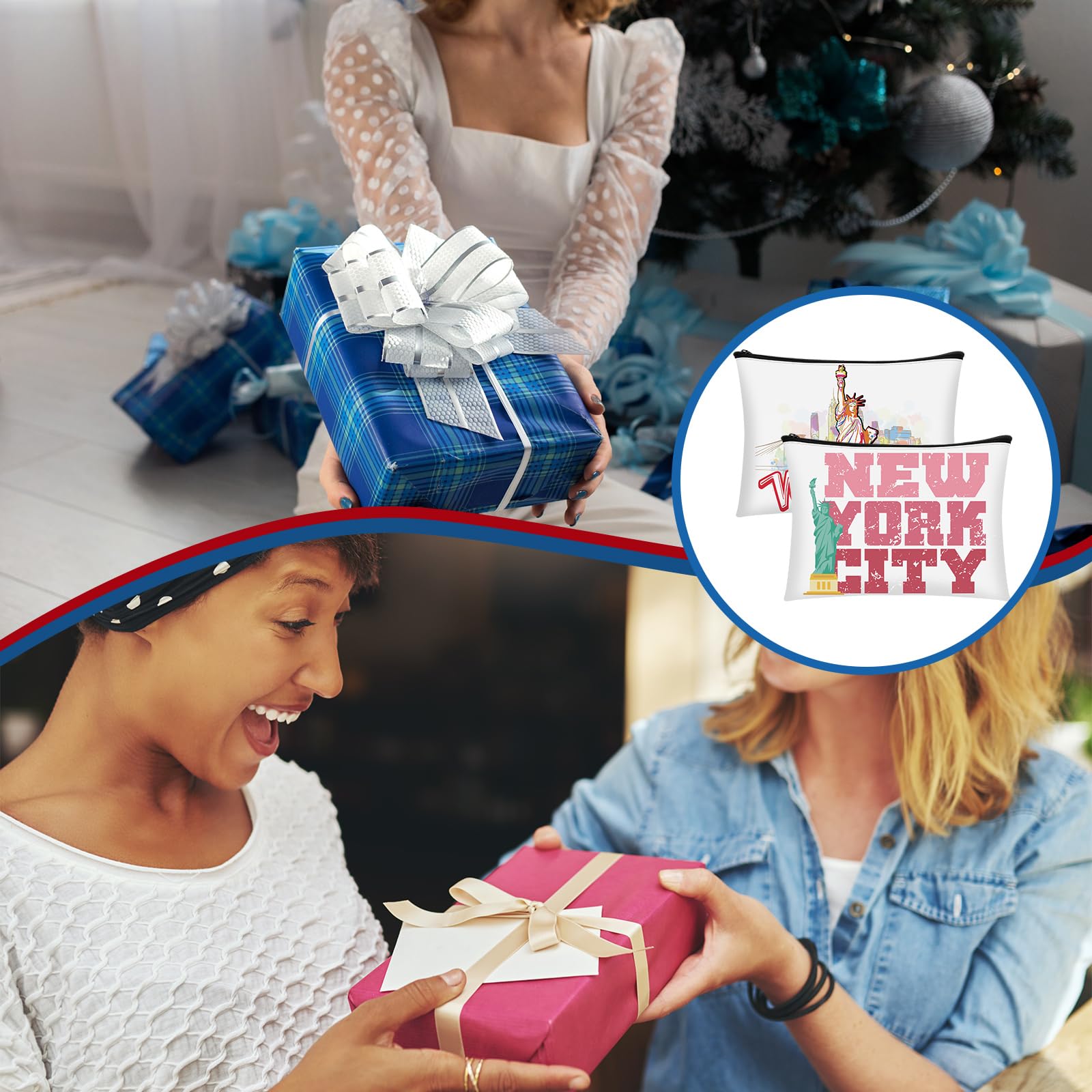 Pochette cosmétique Bulyoou au motif New York 6, rangement compact et élégant