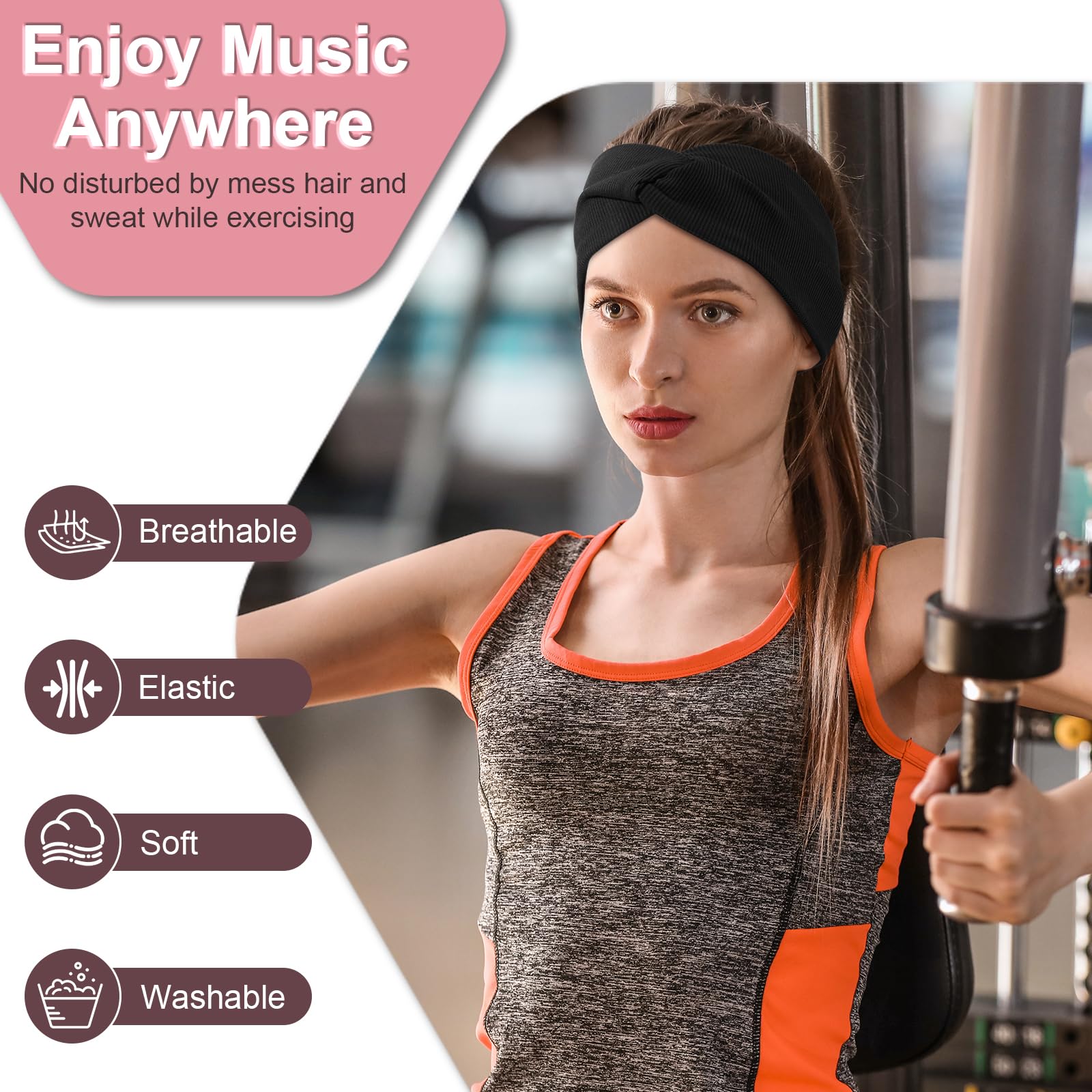 BULYPAZY bandeau amovible, facile à laver avec enceintes retirées