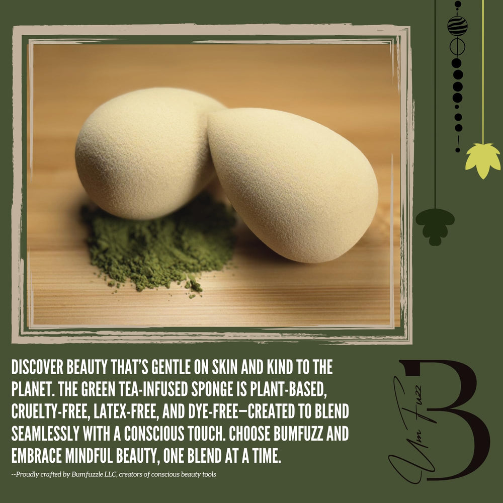 Éponge Bumfuzz sans latex idéale pour peaux sensibles et maquillage propre.