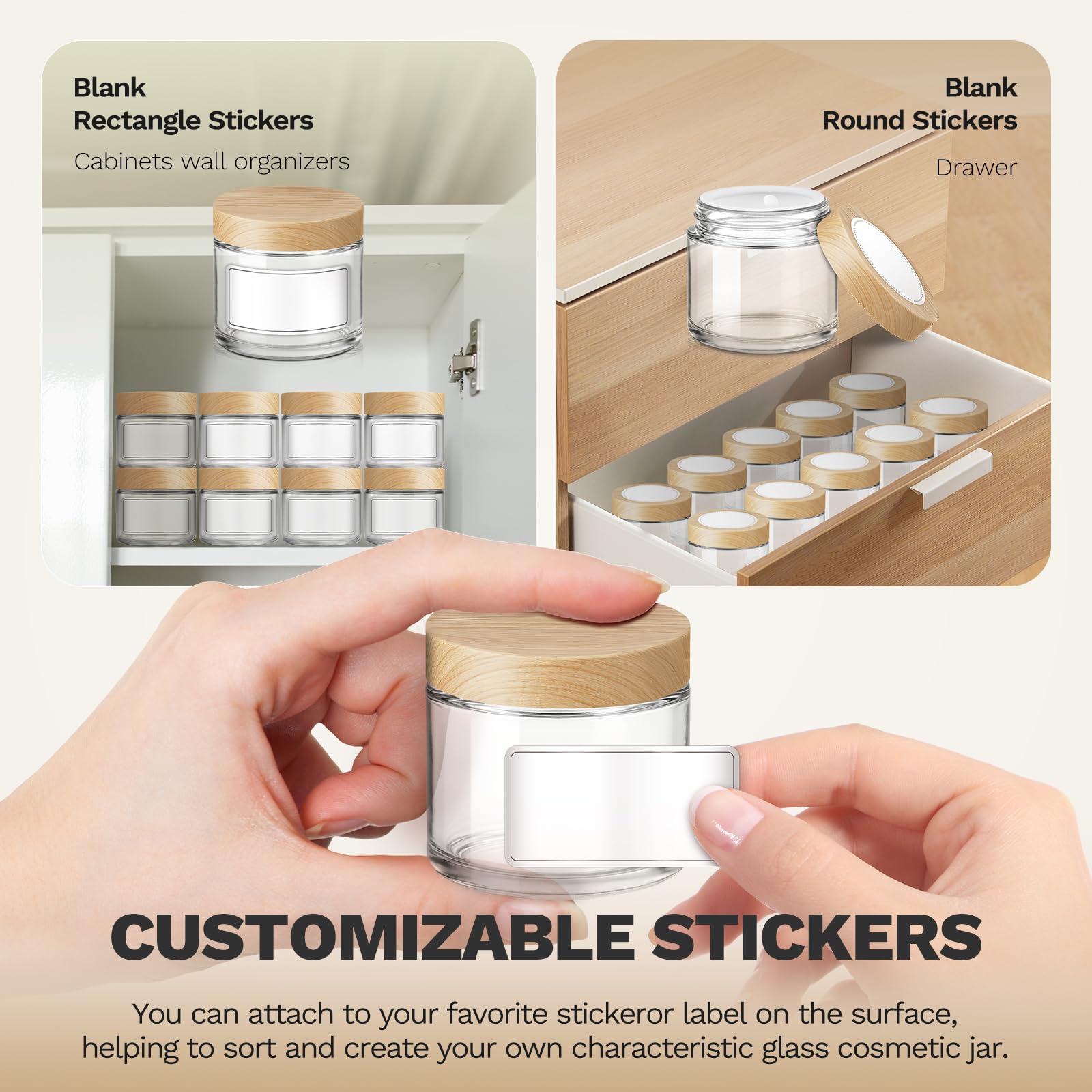 Bumobum etiquettes blanches, identifiez facilement vos produits.