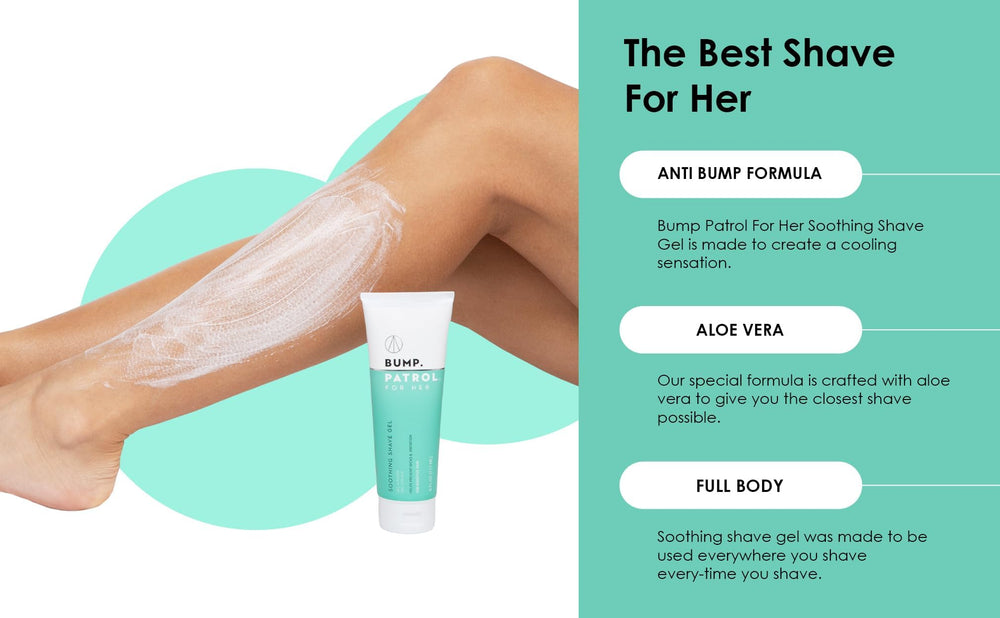 Bump Patrol Pour Elle - gel aloé et menthol pour fraîcheur et hydratation.