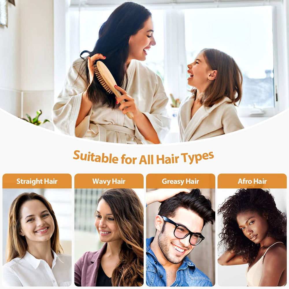 BUNDLEPRO brosse adaptée à tous types de cheveux pour un coiffage facile.