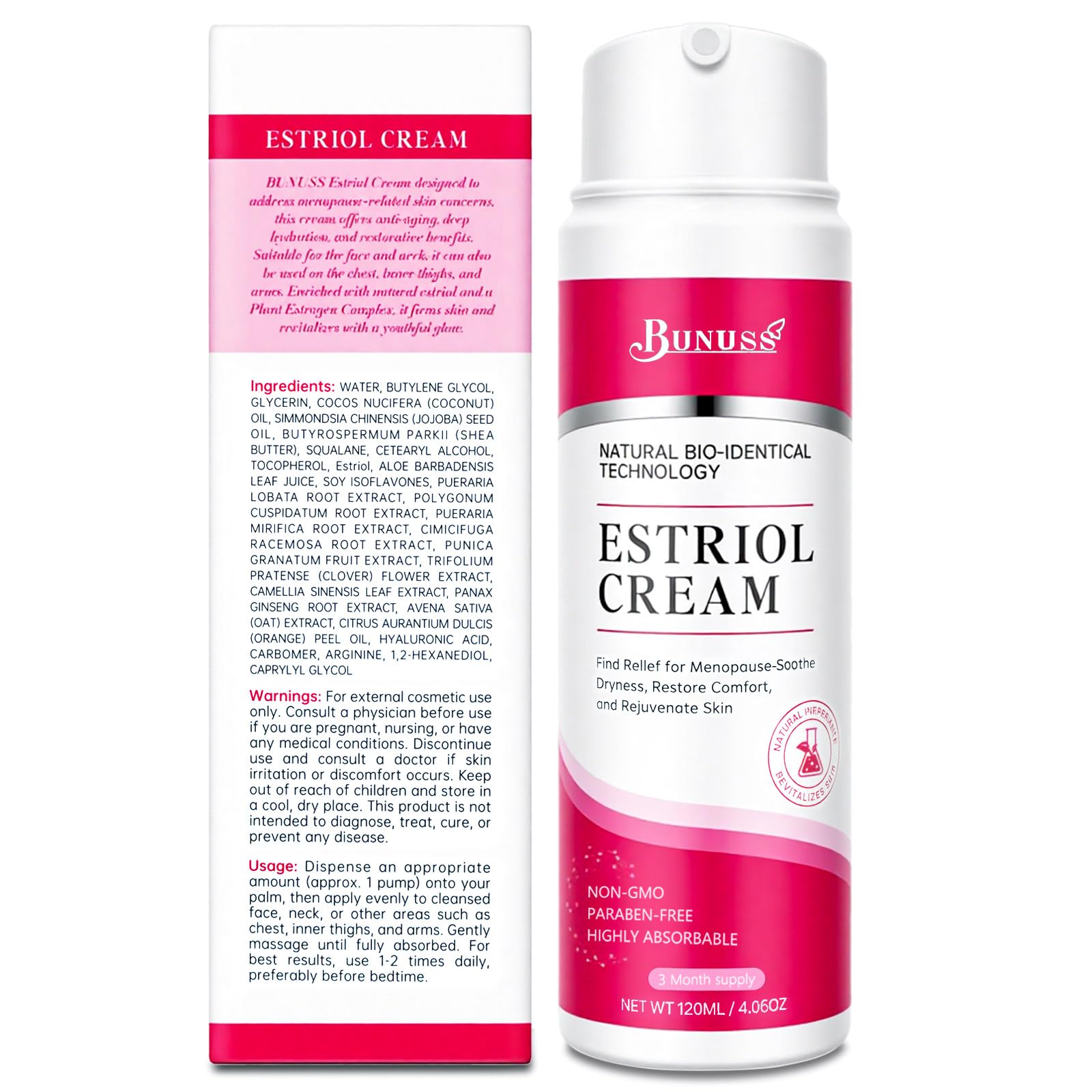 Arm application of BUNUSS Estriol cream for moisturized skin
