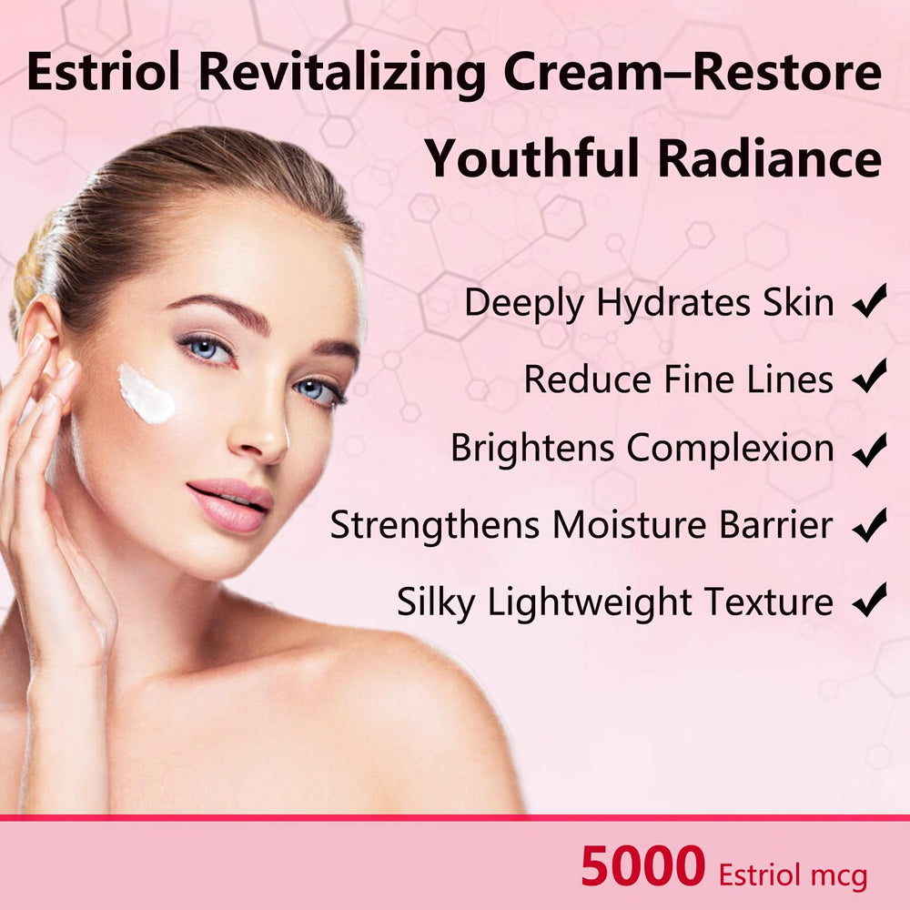 Close-up texture of BUNUSS Estriol cream on skin