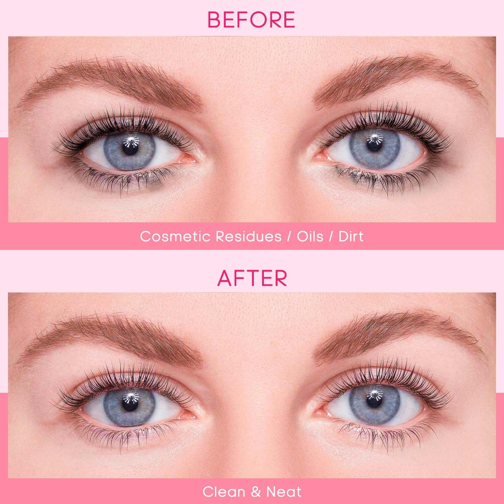50 brosses roses pour mascara Buqikma – application douce et précise