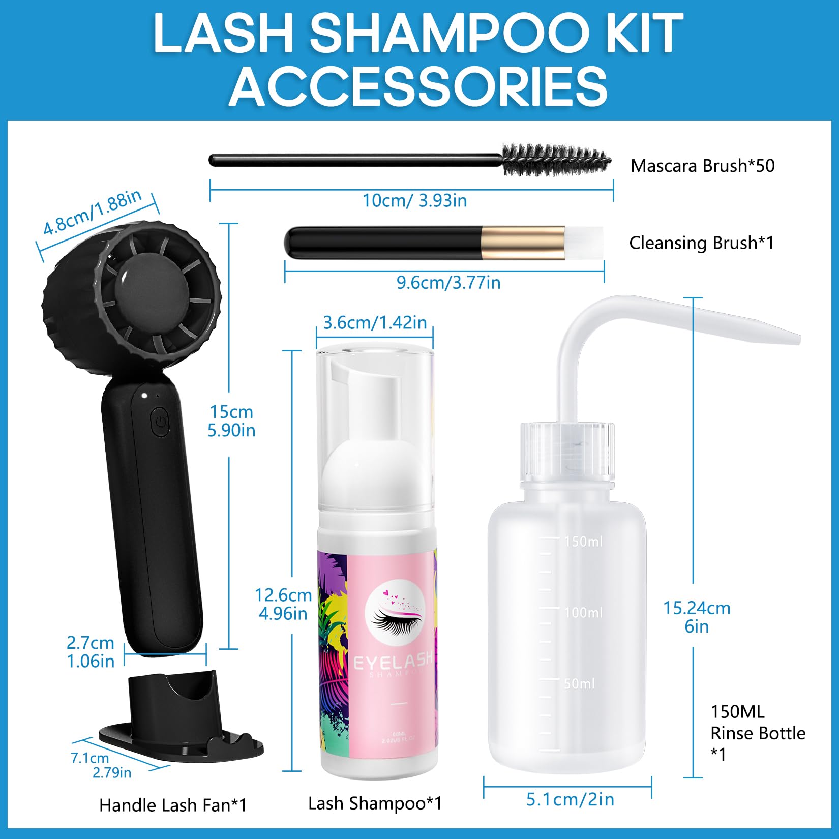 Brosse cils incluse pour appliquer et répartir proprement le nettoyant