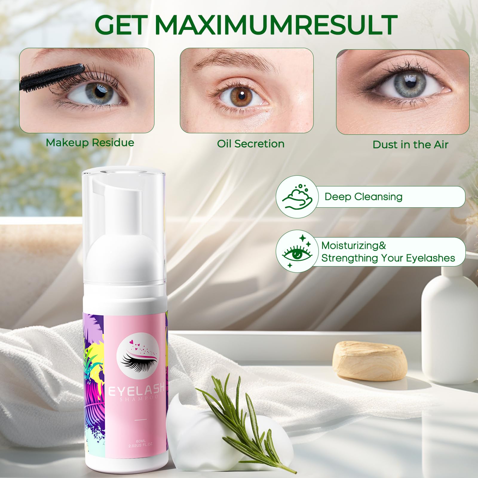 Buqikma brosses-mascara-vertes: cinquante applicateurs propres pour l entretien des cils