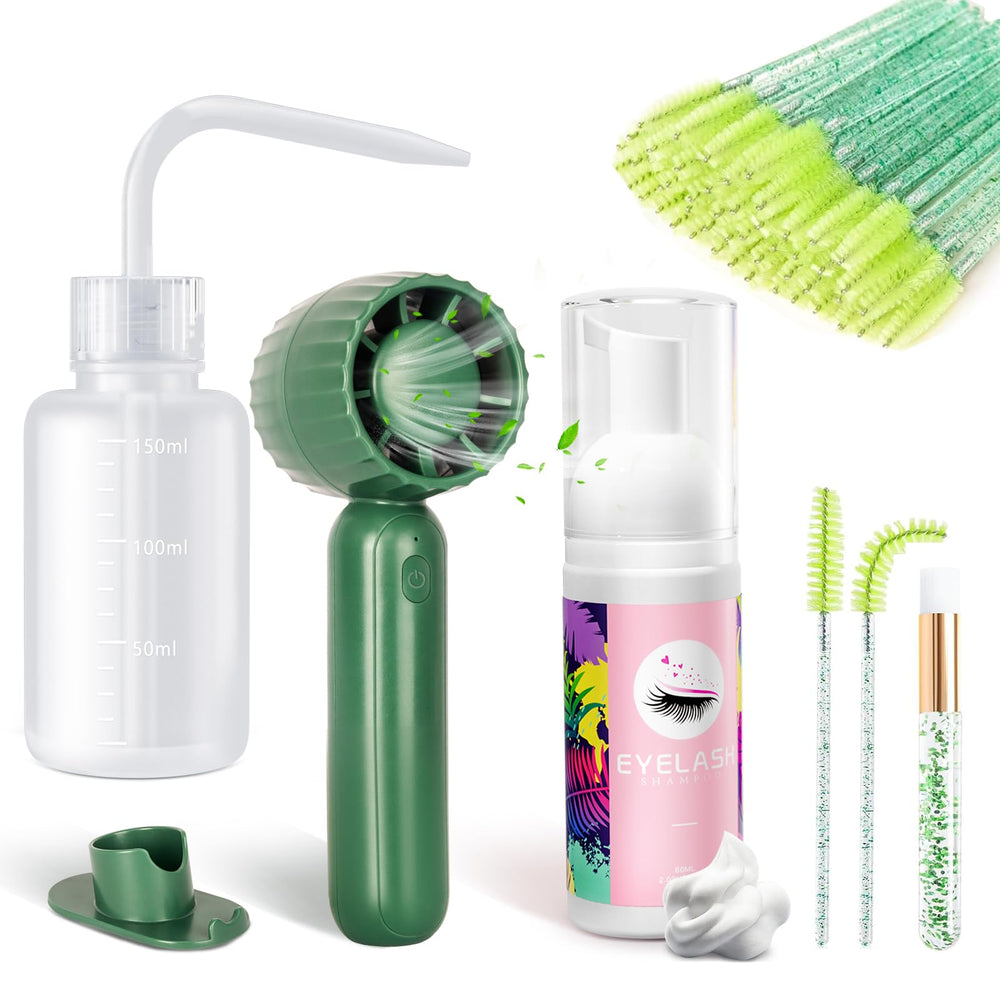 Buqikma kit-shampoing-cils-60ml: ensemble complet pour nettoyer et rafraîchir les cils