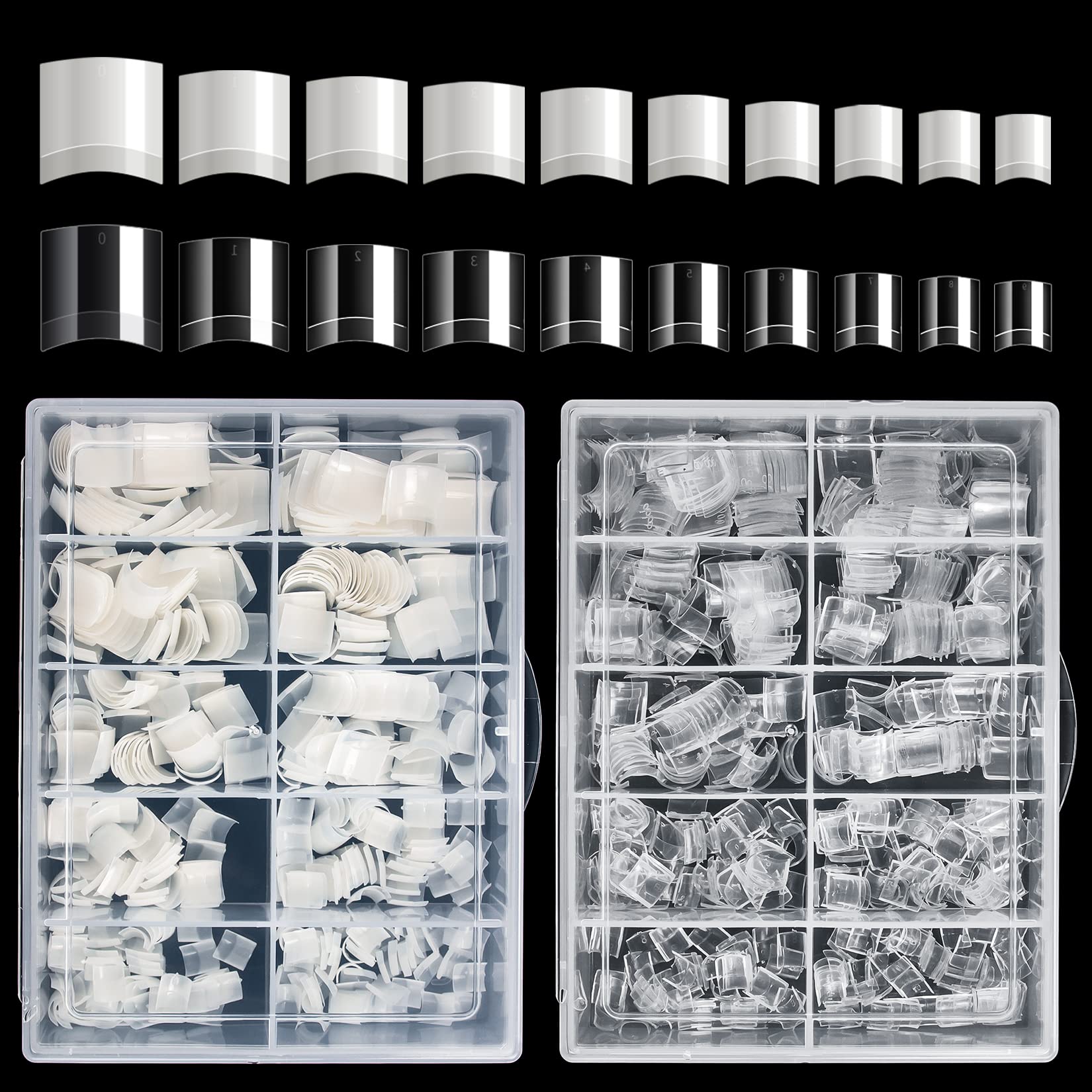 Buqikma extrémités d’ongles courts dans une boîte pratique