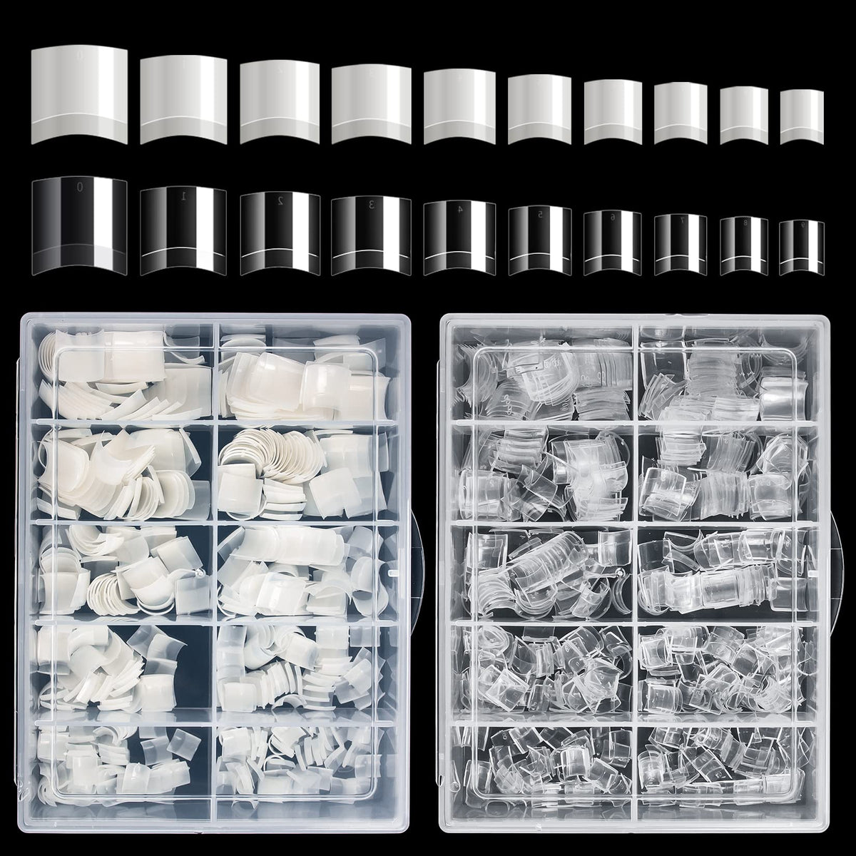 Buqikma extrémités d’ongles courts dans une boîte pratique
