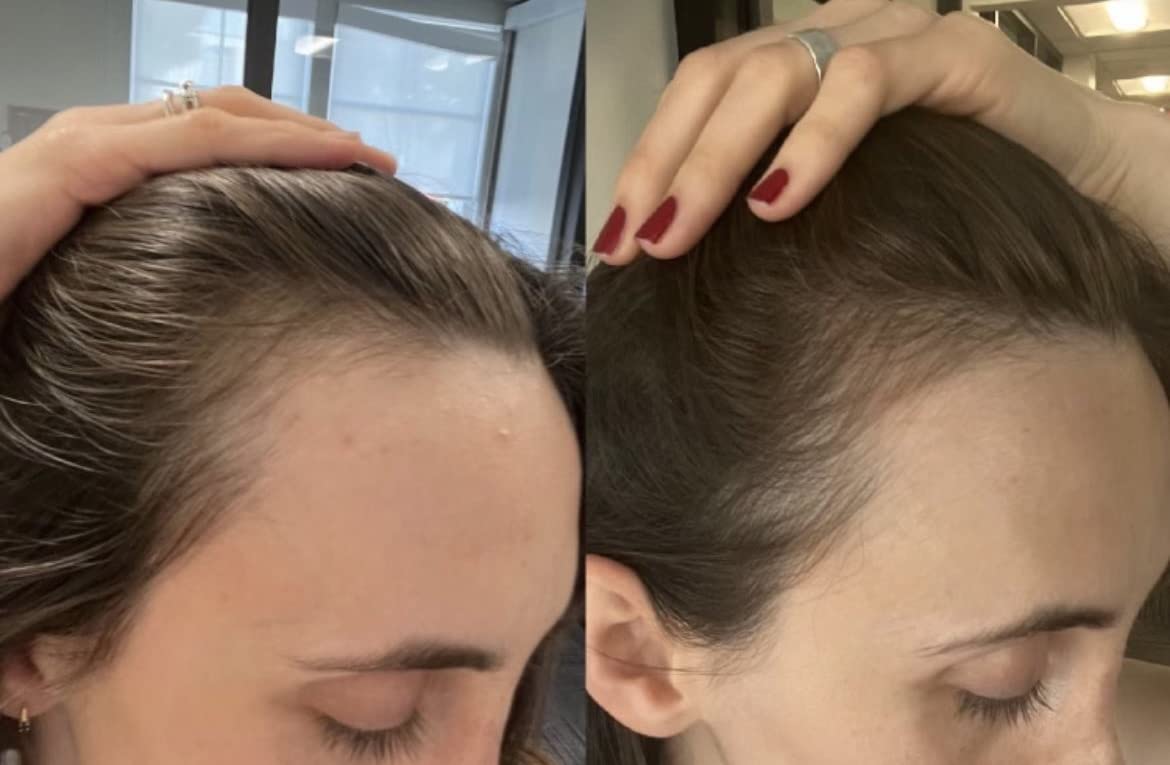 Réparation visuelle des cheveux secs après utilisation Bur Bur