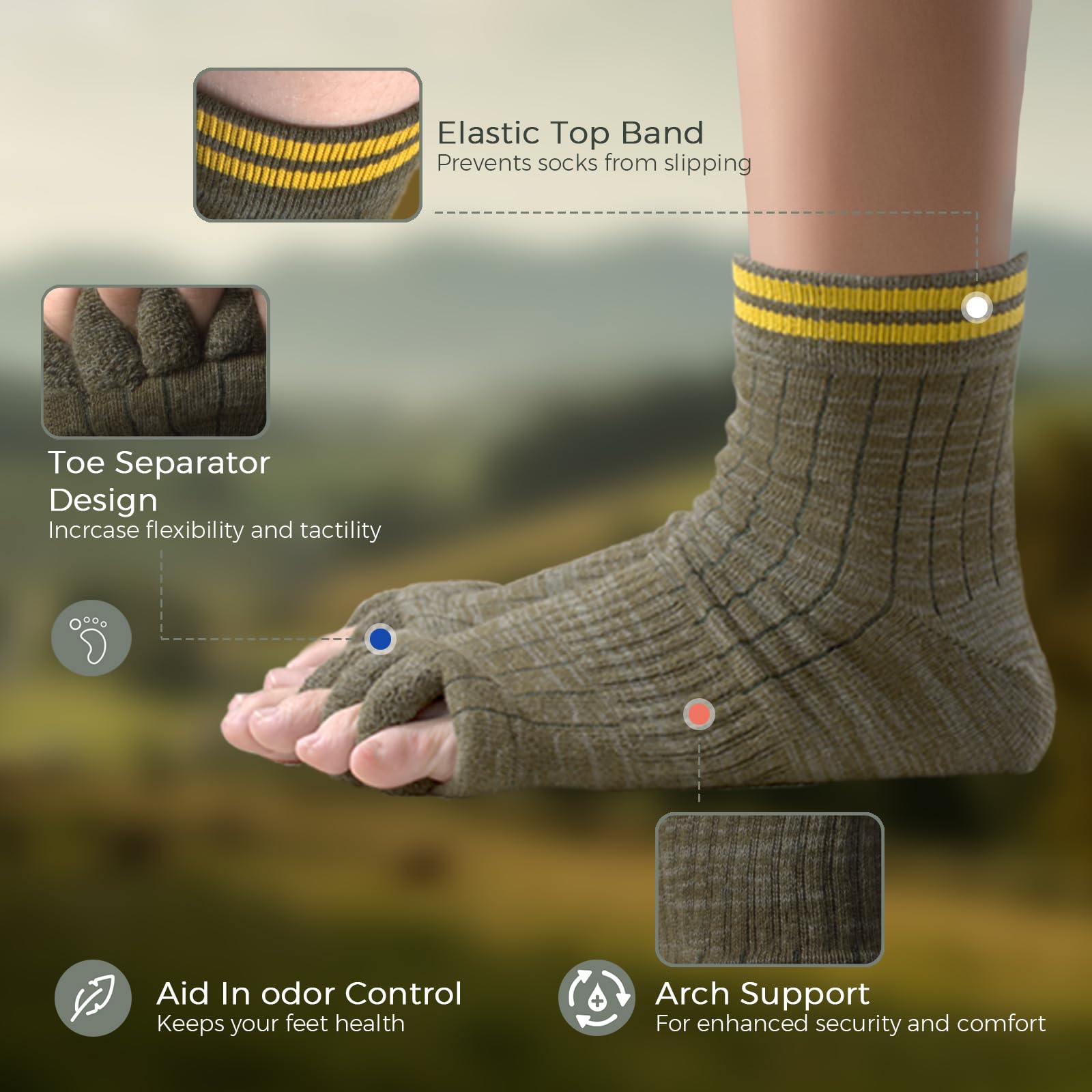 Burning Barefoot soutien-arche-transverse pour un maintien du pied.