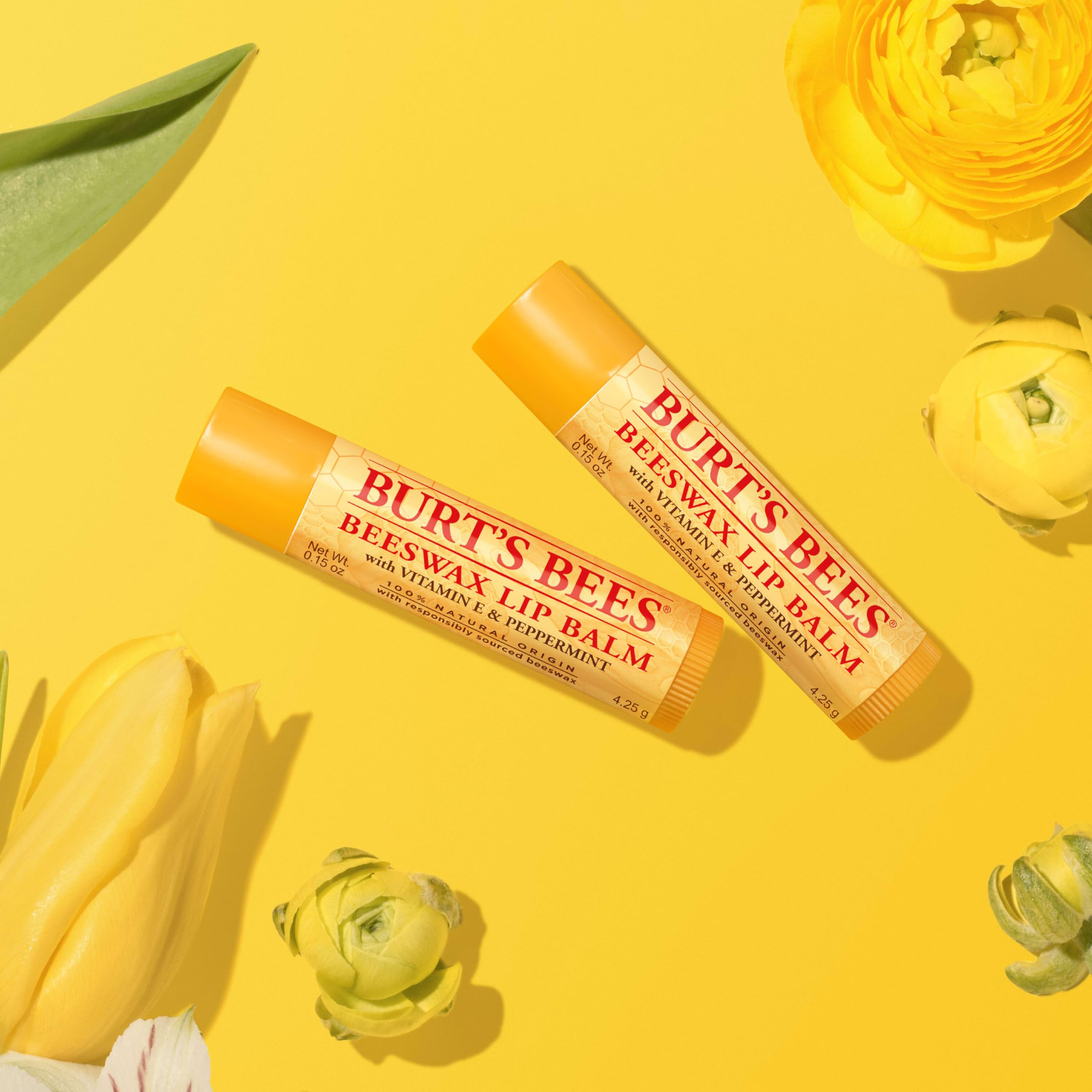 Burt's Bees baume-levres-0-15oz-tube: format tube pratique de 0,15 oz.