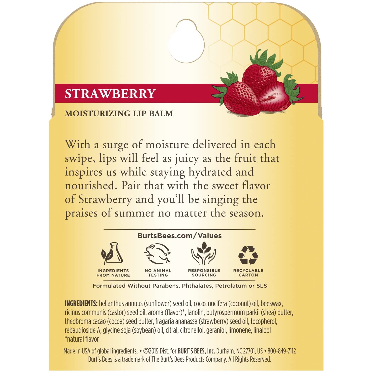Application facile du baume Burt's Bees fraise — glisse douce et pratiques retouches
