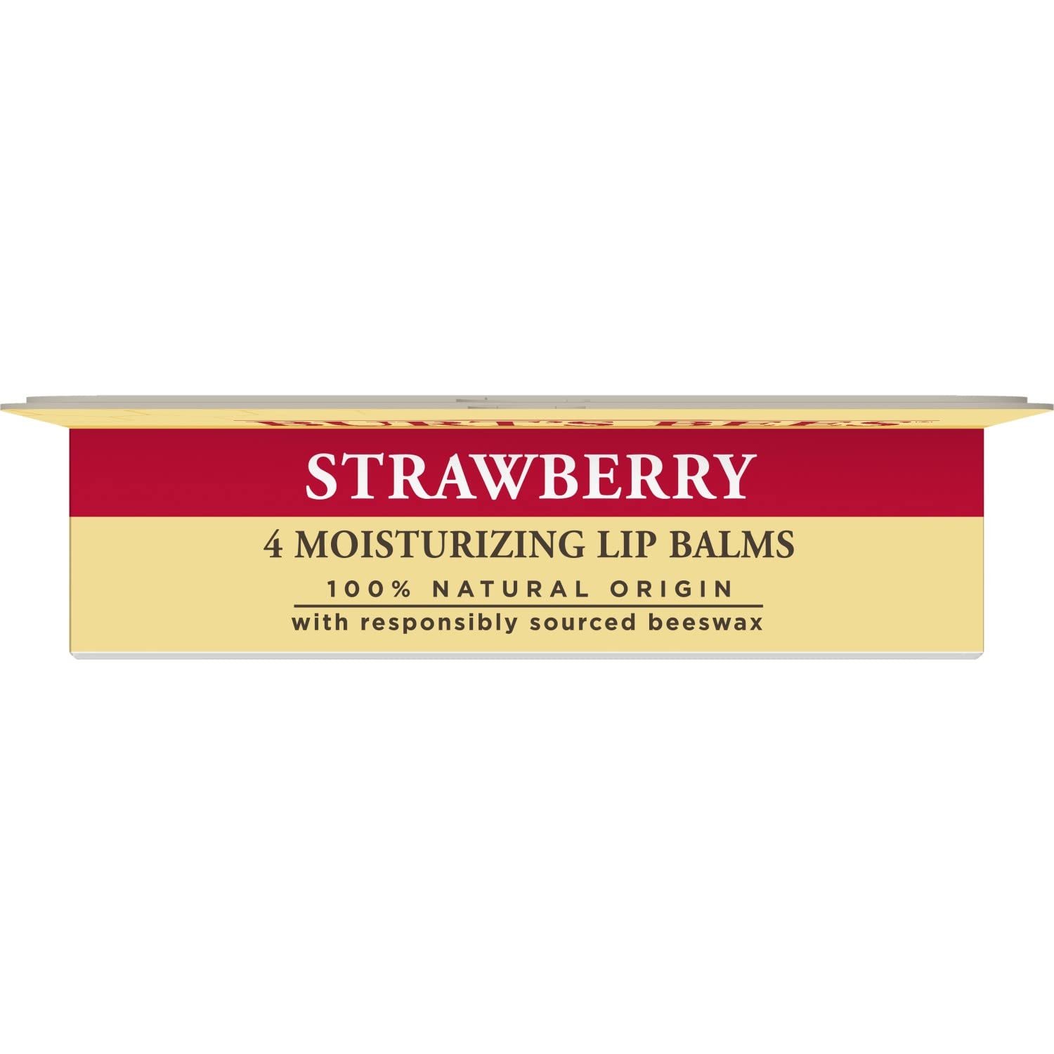 Emballage Burt's Bees fraise naturel — sans parabènes et SLS