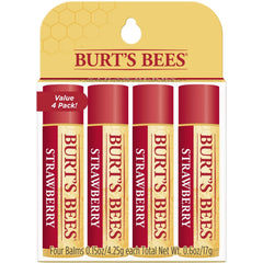 Burt's Bees baume lèvres fraise dans tube — hydratation naturelle pour lèvres douces