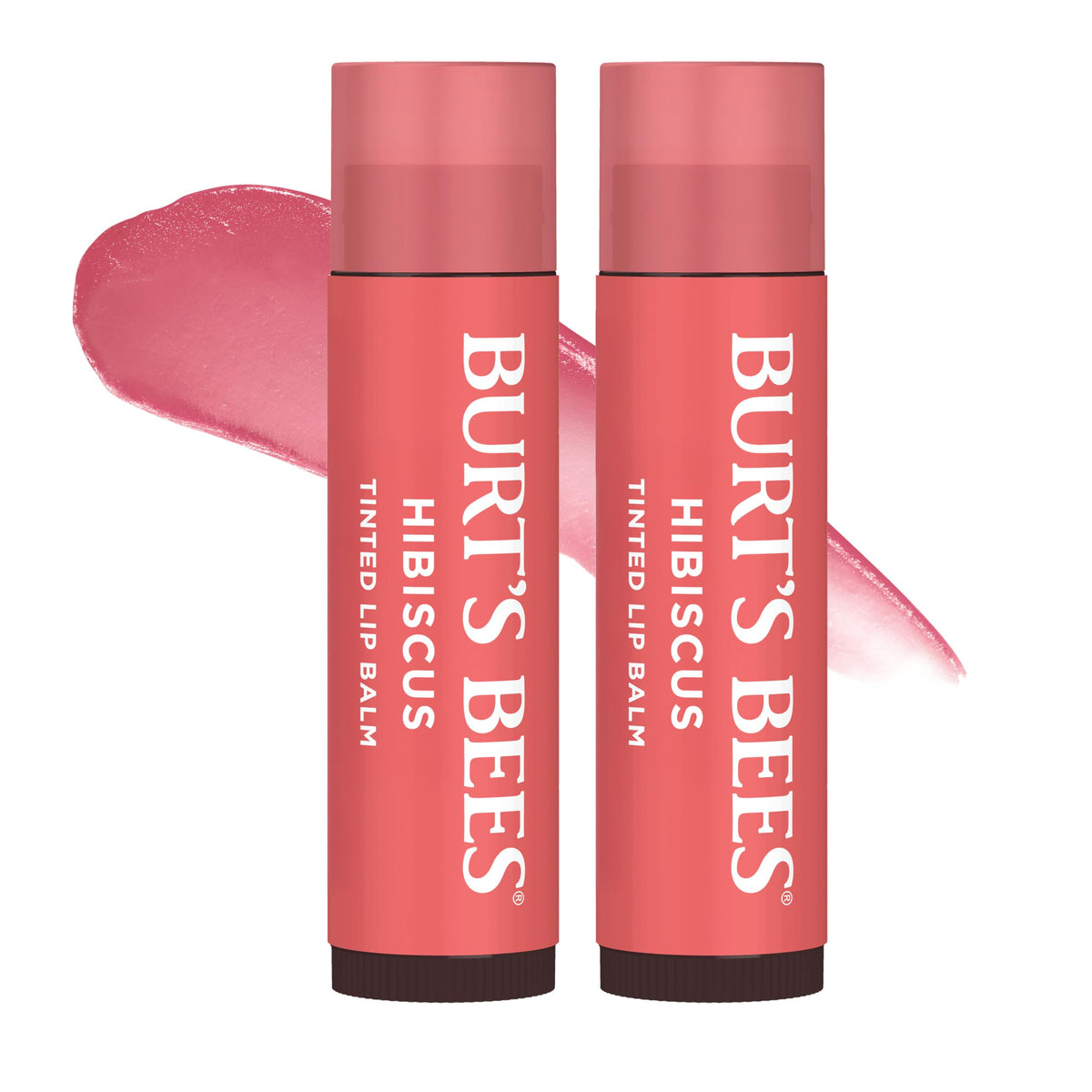 Burt's Bees baume teinté Hibiscus pour lèvres hydratées jusqu’à 8 heures.