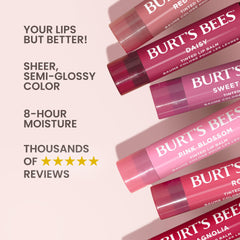 Burt's Bees formule nourrissante avec beurre de karité et cire d’abeille.