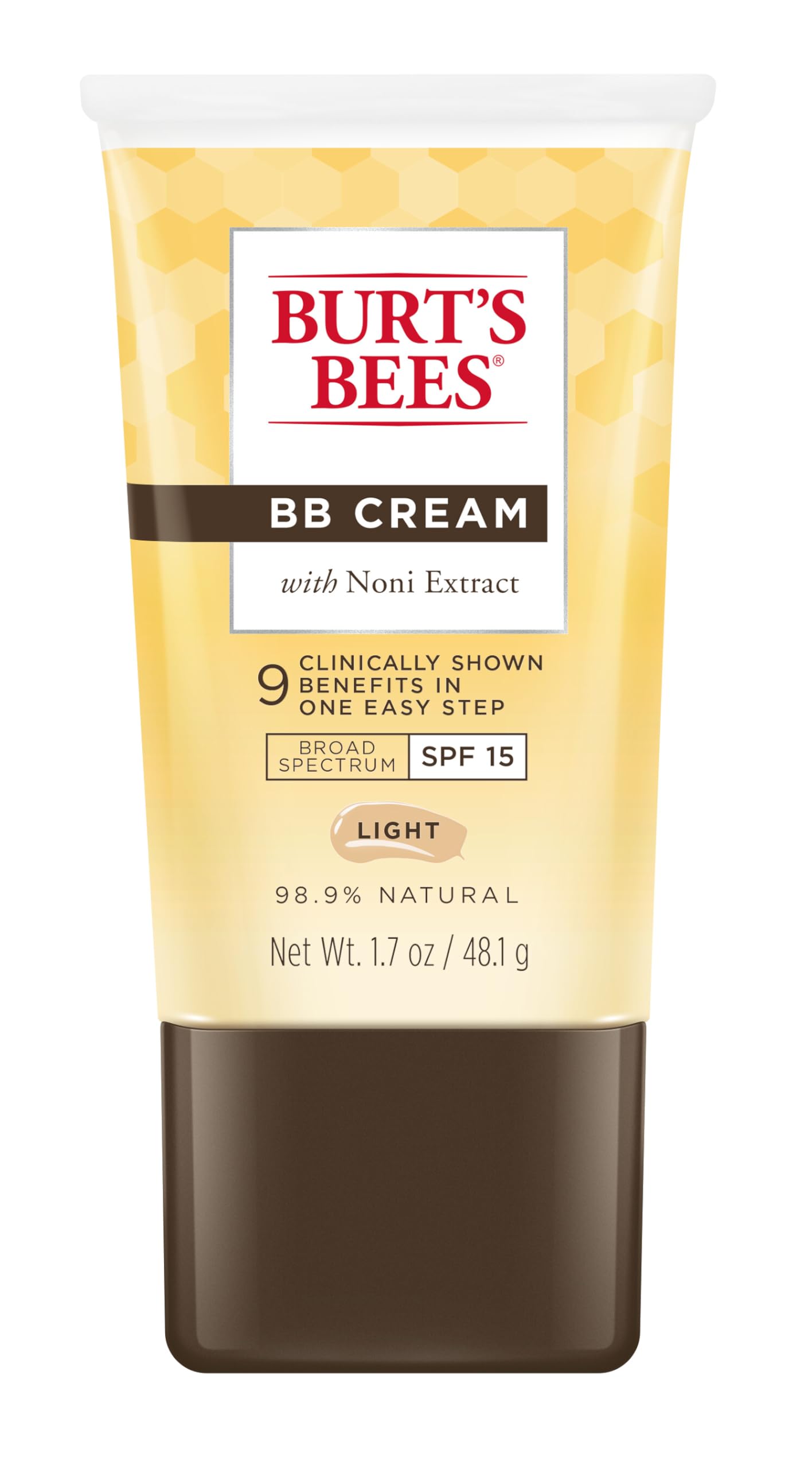 Burt's Bees BB Cream SPF15 teinte légère, flacon, hydrate et unifie le teint.