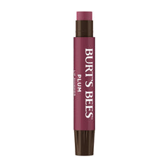 Burt's Bees Brillant à lèvres prune sur flacon, hydratation légère et couleur naturelle.