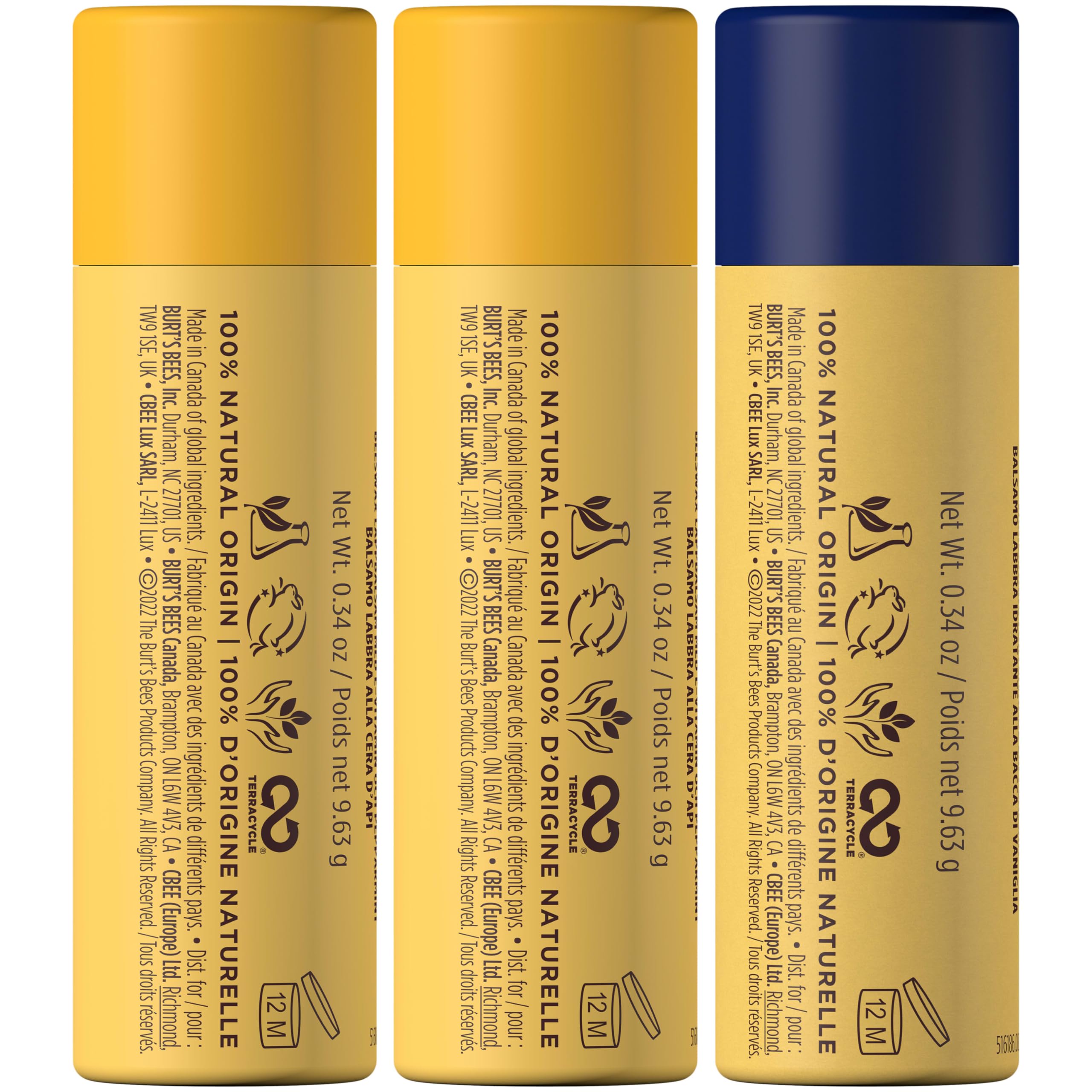 Certificat Leaping Bunny sur l'emballage Burt's Bees