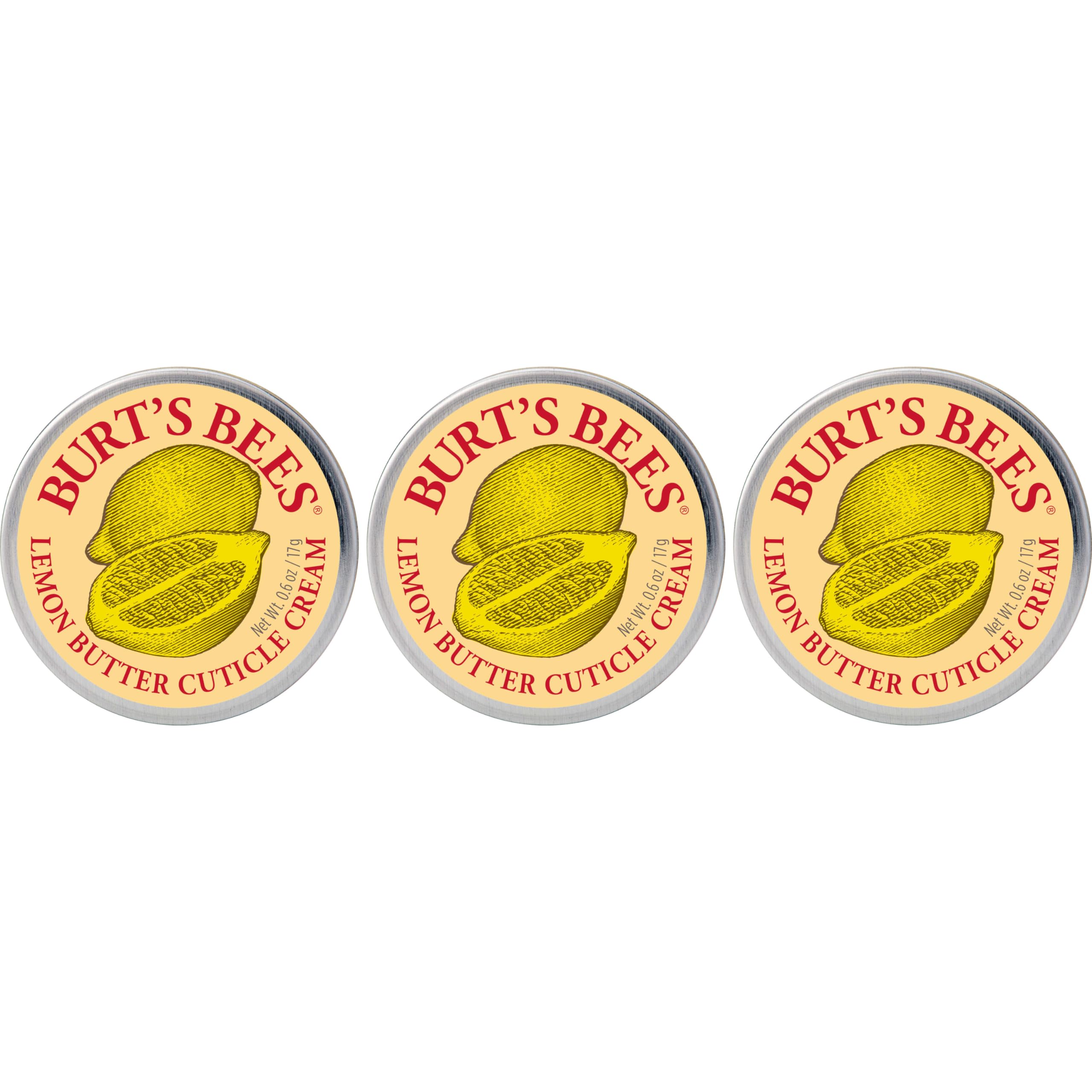 Crème cuticule Burt's Bees citron en pot pour nourrir les cuticules.
