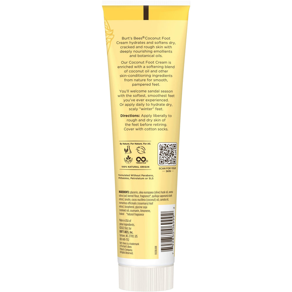 Crème-pieds Burt's Bees: fraîcheur naturelle avec romarin et menthe.