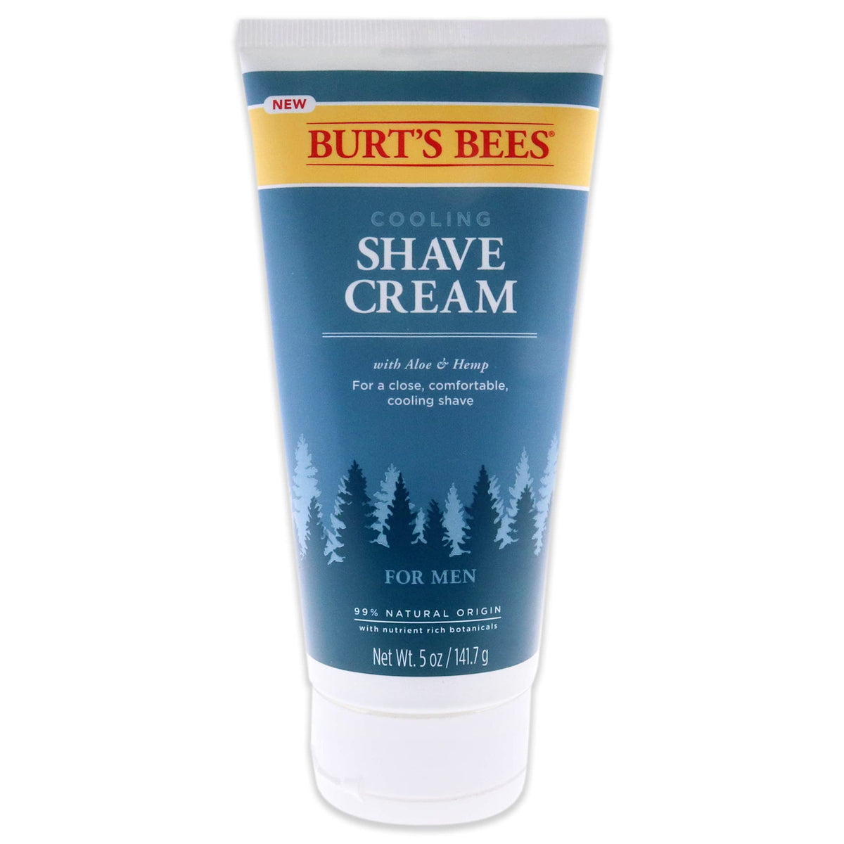Crème à raser Burt's Bees rafraîchissante en flacon de 5 onces pour un rasage doux.
