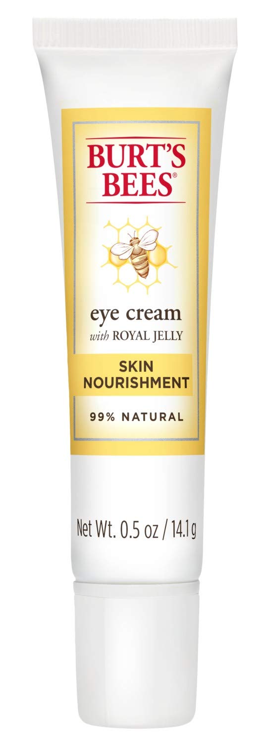 Crème yeux Burt's Bees dans sa bouteille, soin nourrissant.
