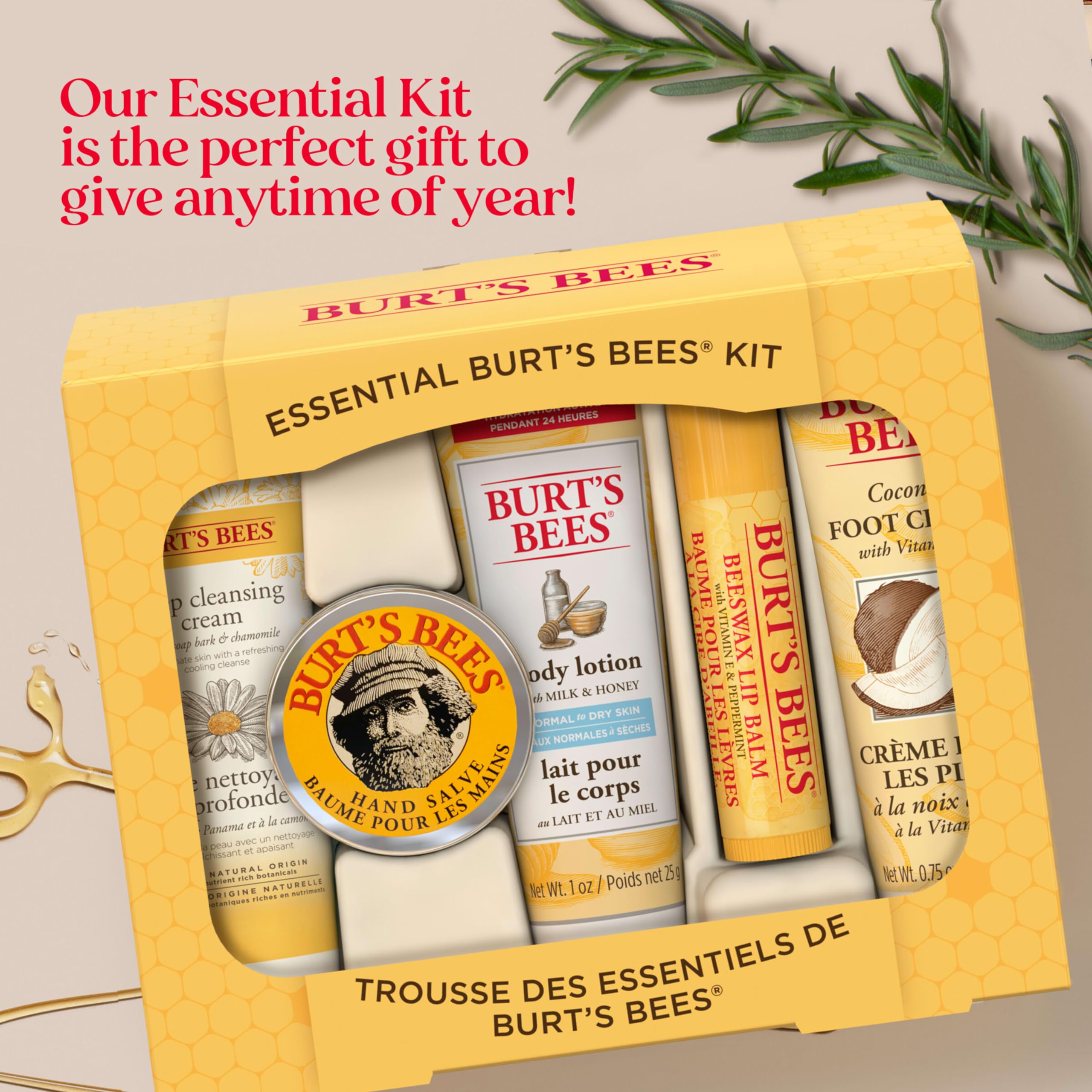 Ensemble Burt's Bees – cinq miniatures à tester en voyage