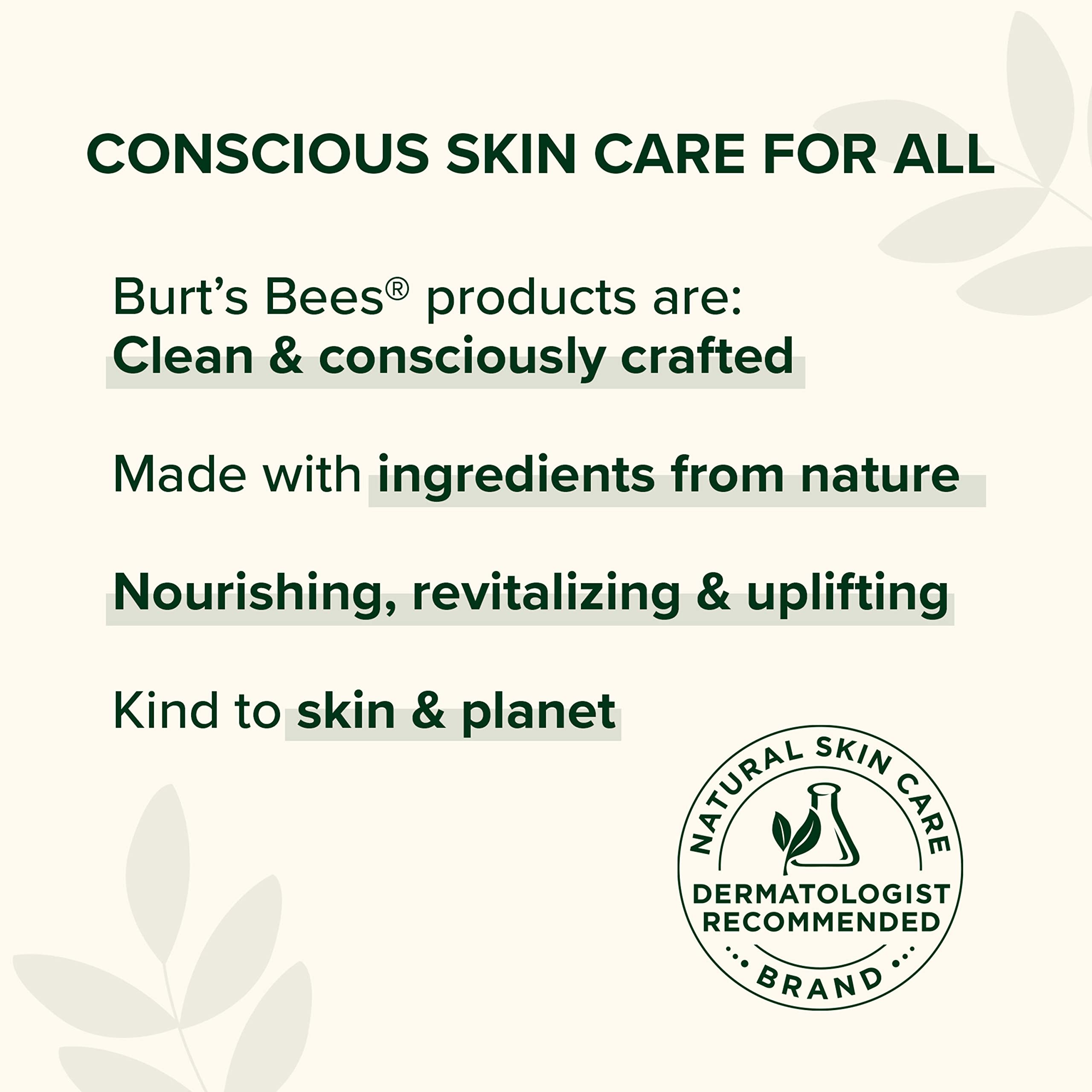 Burt's Bees Exfoliant Visage Liquide: ingrédients naturels