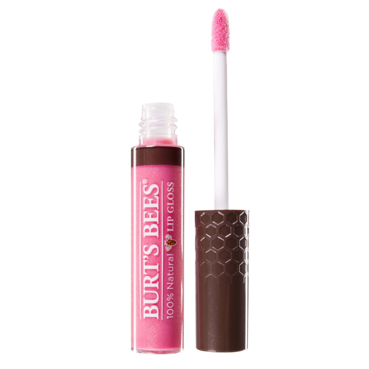 Burt's Bees Lip Gloss Printemps Splendeur sur la bouteille, éclat longue tenue et couleur naturelle.