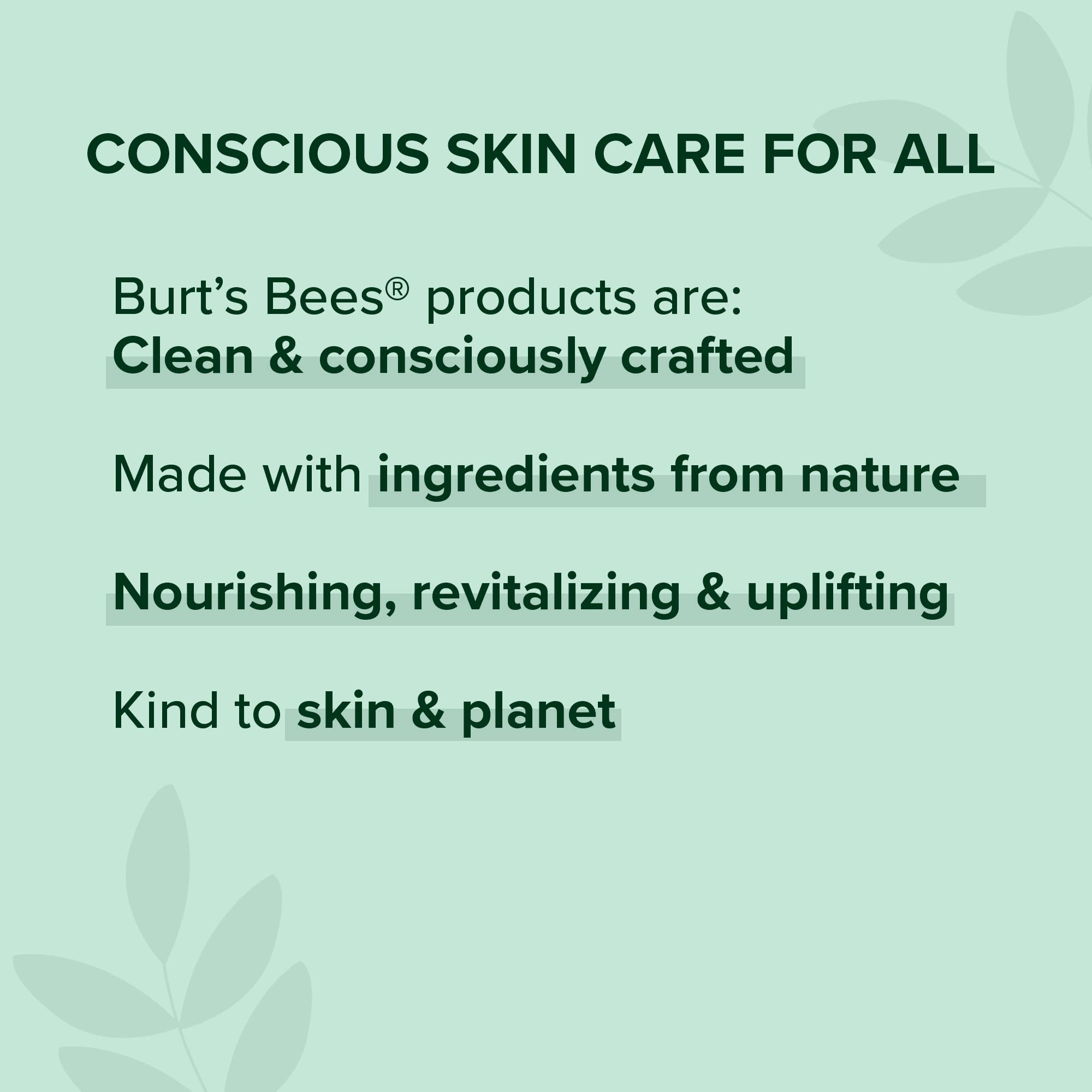 Hydratation 24h Burt's Bees, peau souple après application