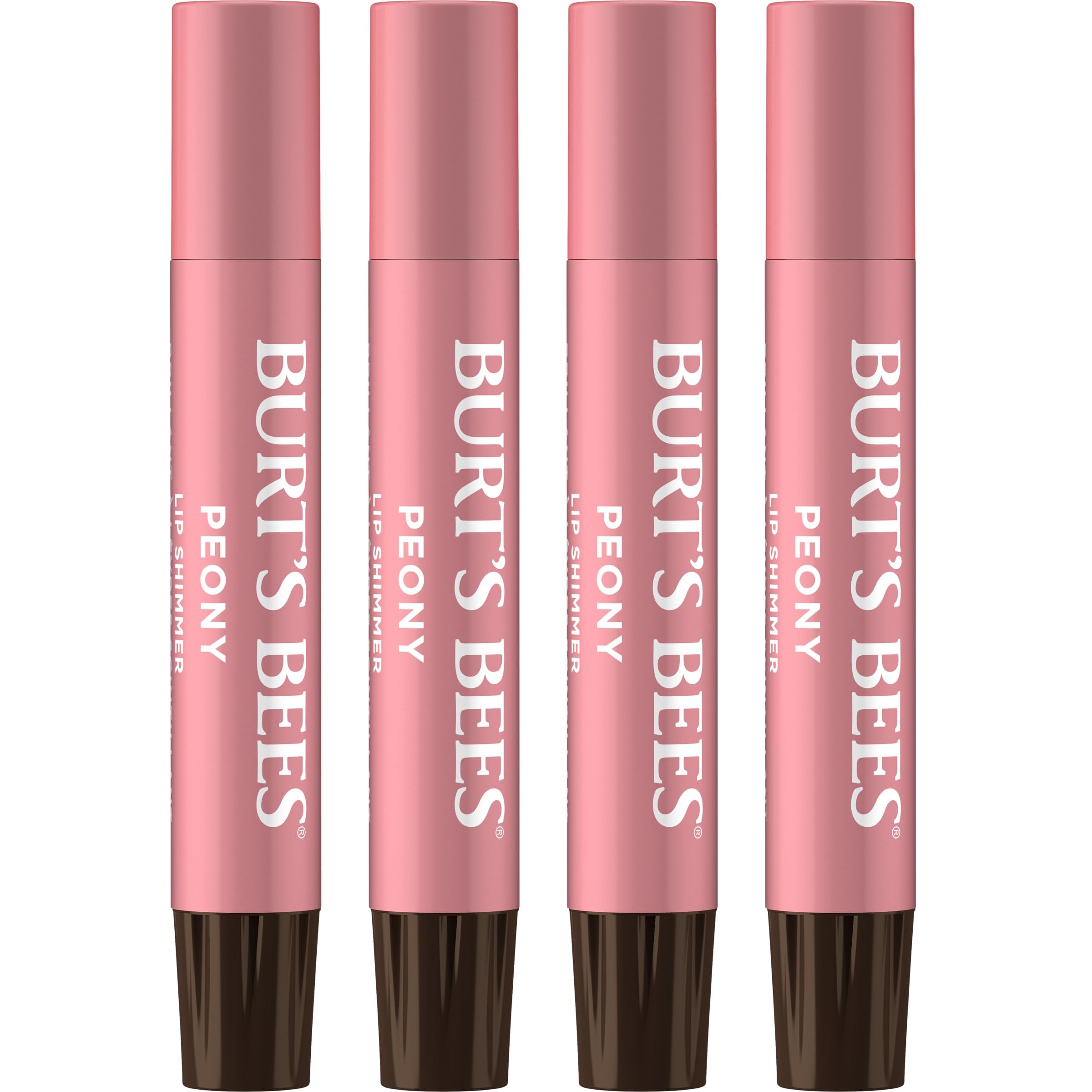 Burt's Bees Lèvres scintillantes Pivoine dans son étui recyclable, hydratation légère.