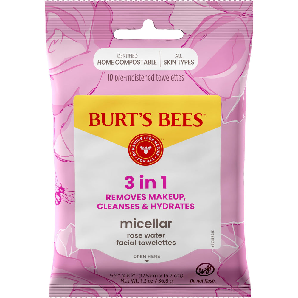 Lingettes peau sensible Burt’s Bees micellaires soin doux et efficace.
