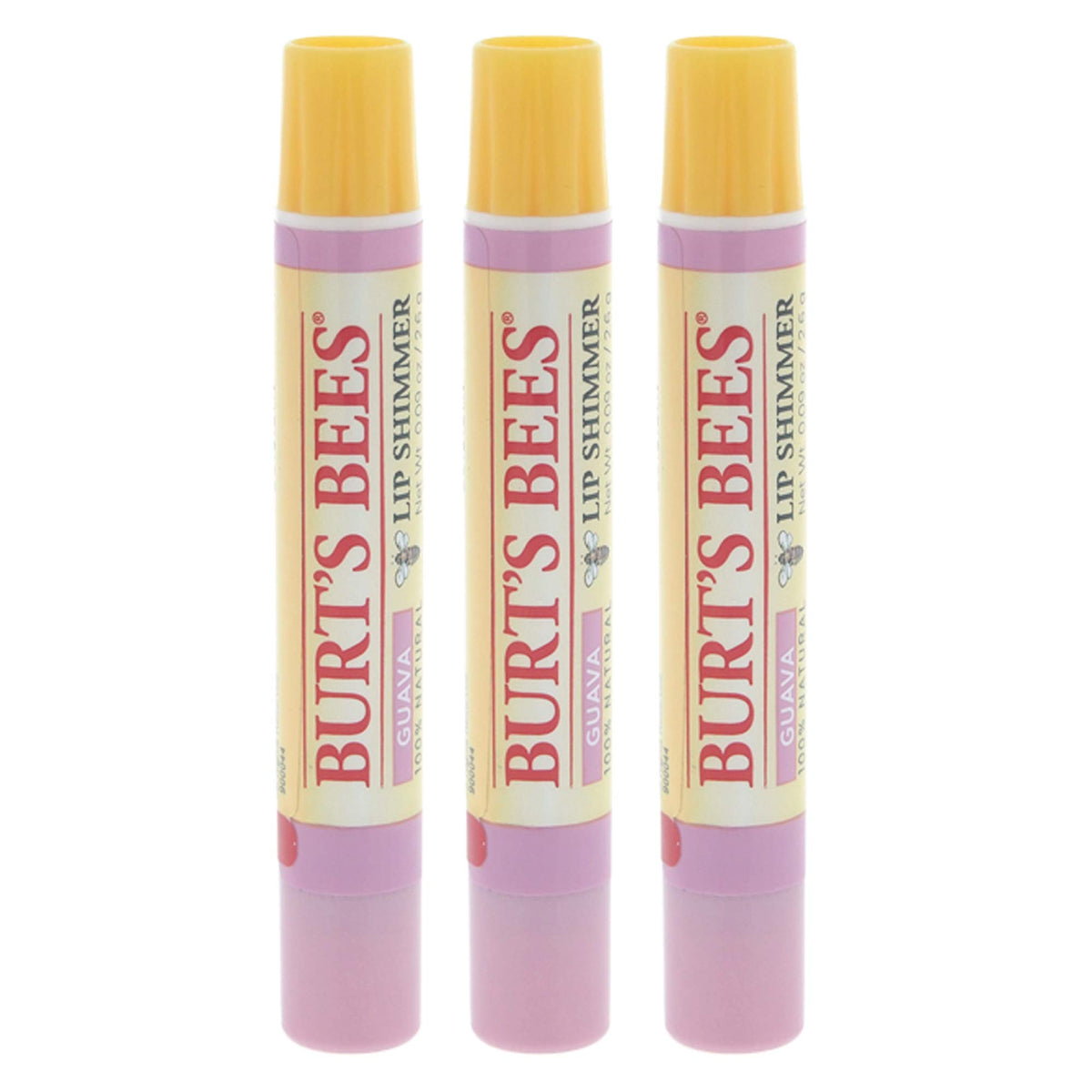 Burt's Bees Lip Shimmer goyave offre hydratation légère et éclat naturel.