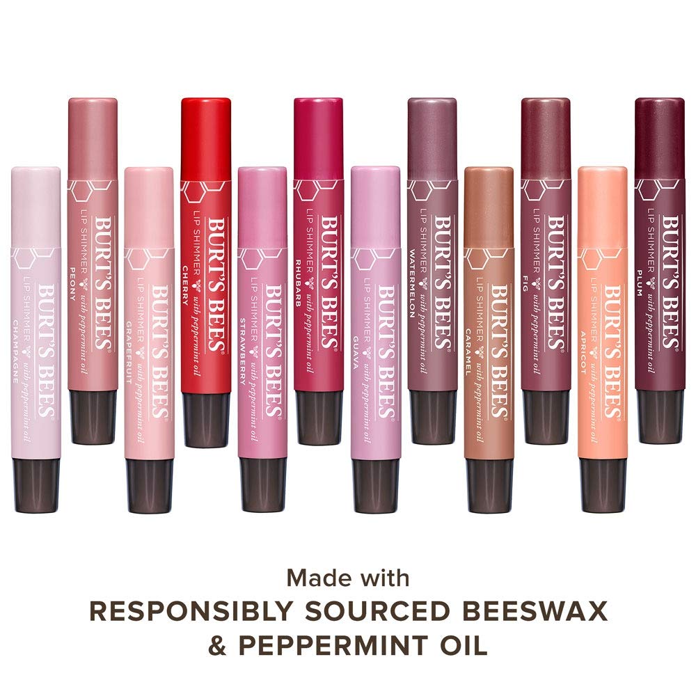 Burt's Bees Lip Shimmer menthe poivrée pour une sensation rafraîchissante.