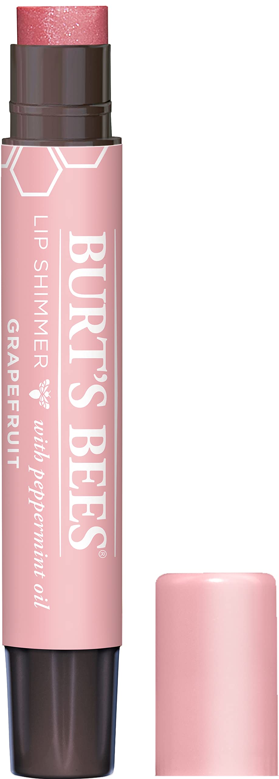 Burt's Bees Lip Shimmer pamplemousse, couleur lumineuse et hydratation.