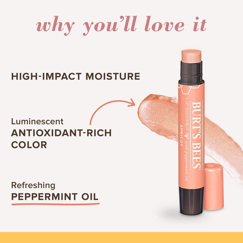 Burt's Bees Lip Shimmer teinte naturelle: couleur légère et aspect naturel.