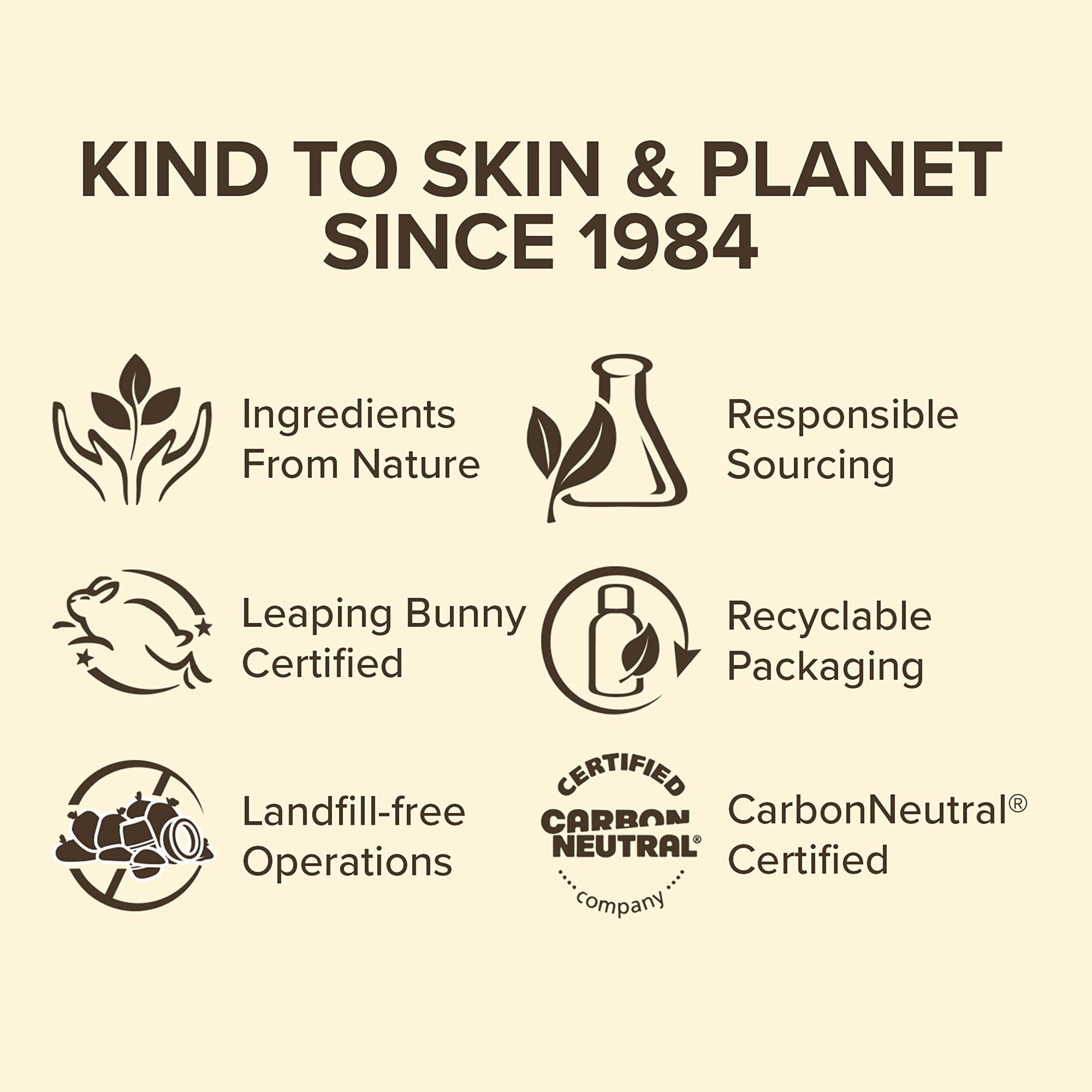 Lotion Burt's Bees absorption rapide non gras — peau souple après application.