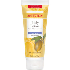 Burt's Bees Lotion corps beurre cacao cupuaçu usage — hydratation rapide pour peau sèche.