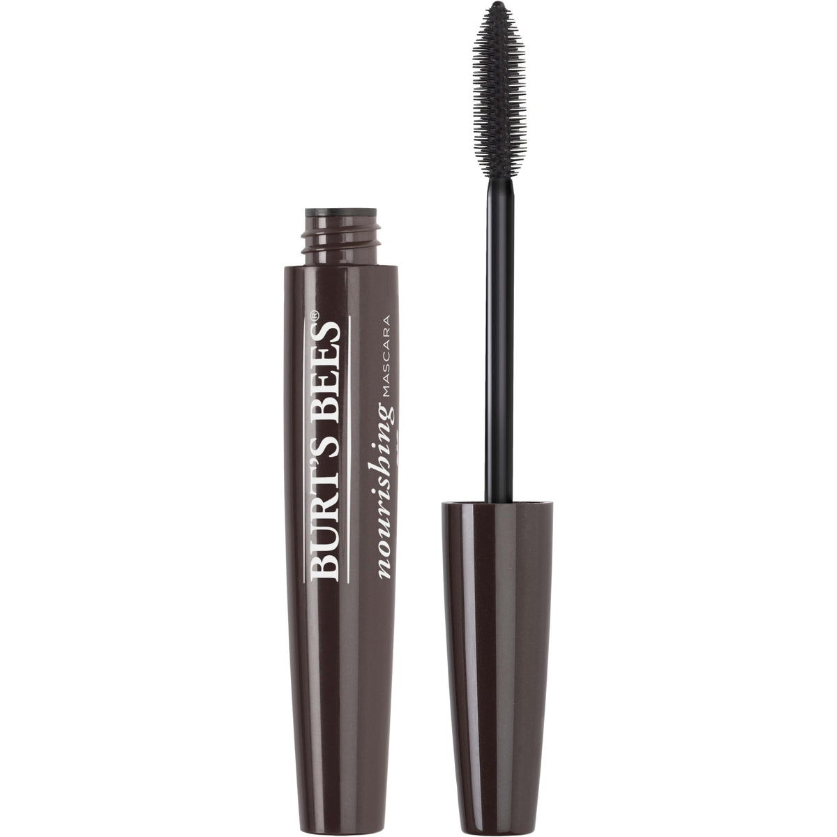 Mascara Burt's Bees nourrissant au noir classique avec brosse-applicateur précise.