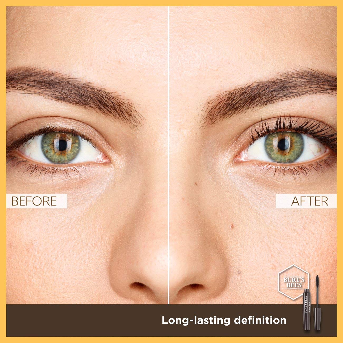 Mascara Burt's Bees sans parabènes et sans phtalates, pour les yeux sensibles.