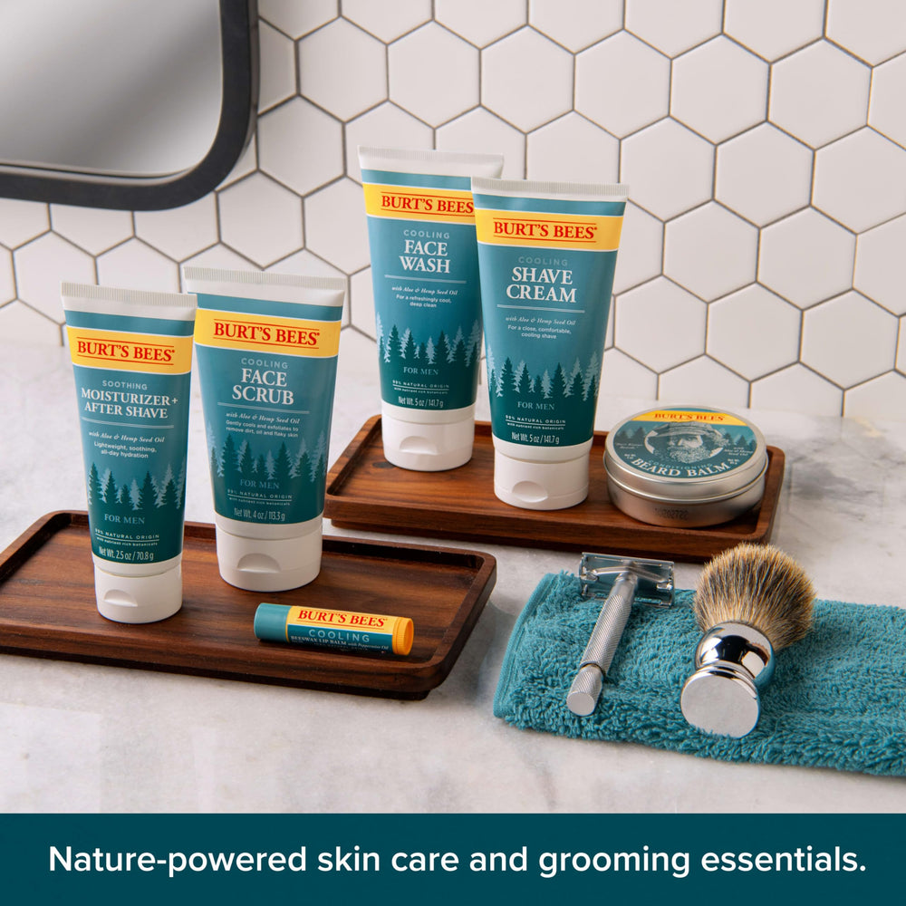 Texture close-up shows natural exfoliants in Burt's Bees scrub.